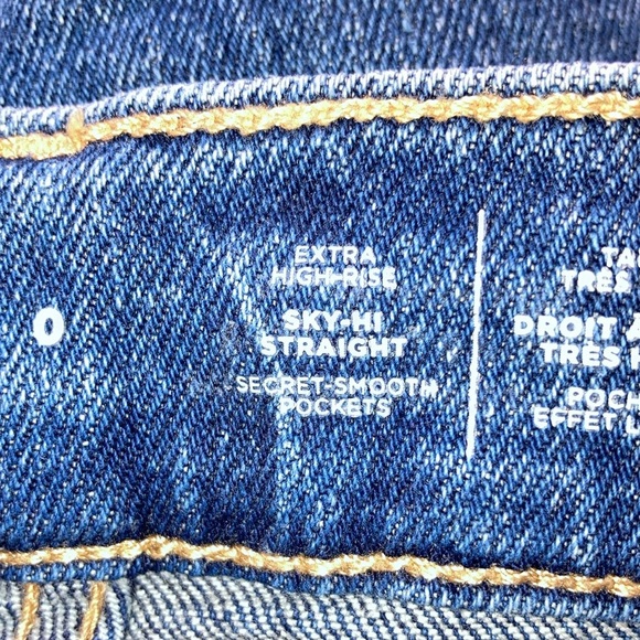 Old Navy Blue Straight Leg Denim with Distressed Details - Picture 8 of 13